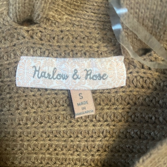 Women’s Harlow and Rose cardigan sweater Size Small Brown - Picture 6 of 8